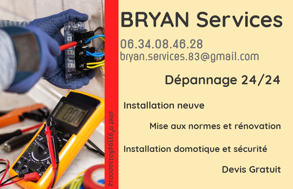 carte de visite Bryan Services